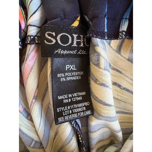SOHO Apparell Ladies PXL Poly wide leg yoga pants, front tie, pockets - Picture 5 of 12